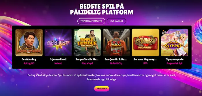 Slotmojo Casino Danmark spil